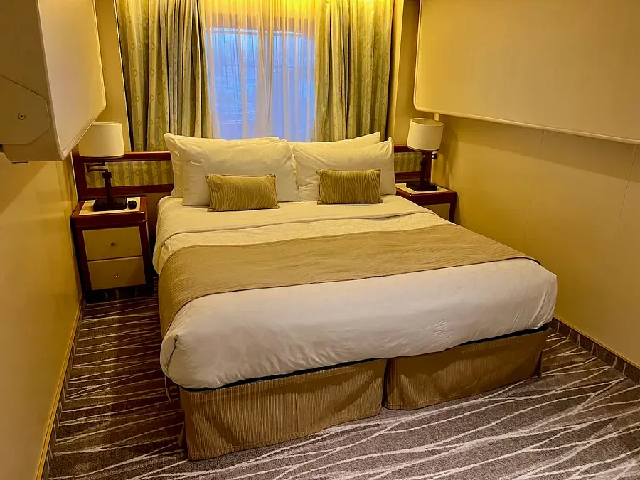 A typical ocean view cabin on Grand Princess