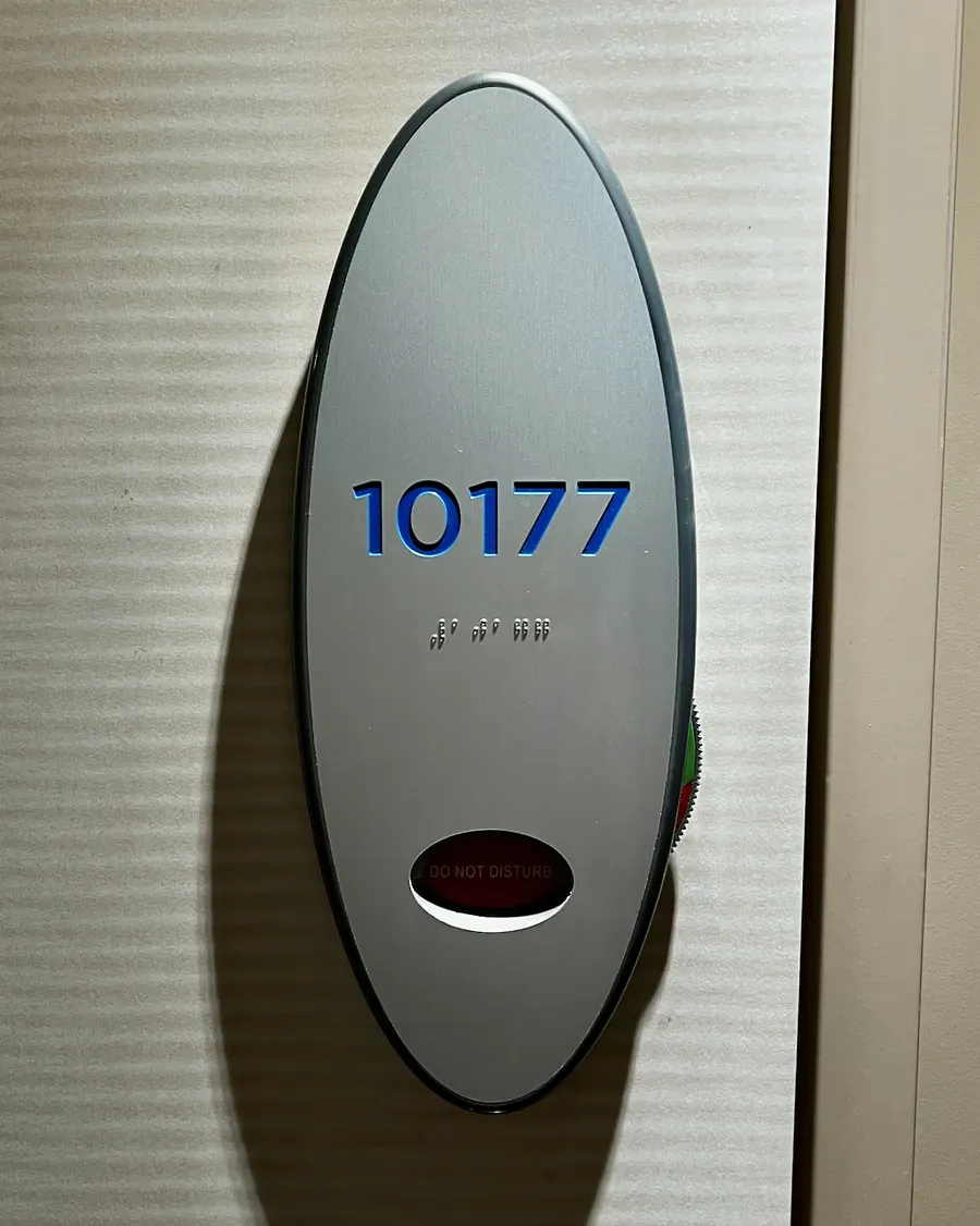 The door dial outside my stateroom on Norwegian Epic