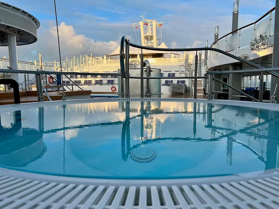 The hot tubs were open on the Norwegian Star