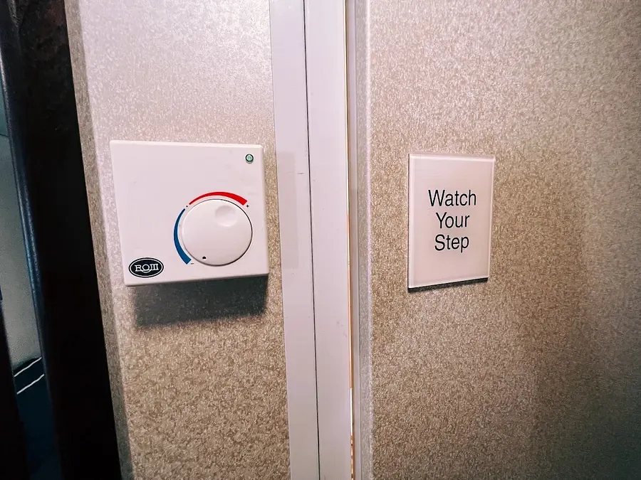 A cabin air conditioning control on a Royal Caribbean ship