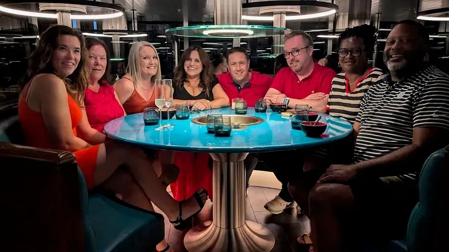 A group of friends at Gunbae on Scarlet Lady