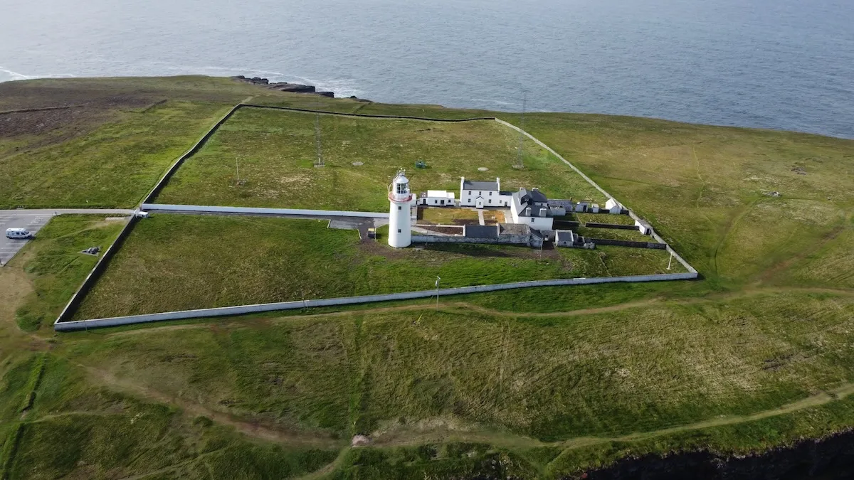 Loop Head Peninsula lighthouse and cliffs, County Clare