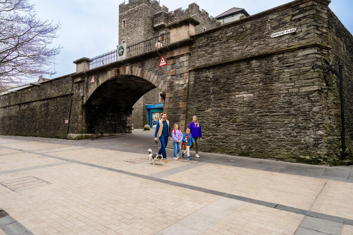 Derry city walls looking towards the Guildhall - Photo courtesy of Rob Durston for Tourism Northern Ireland