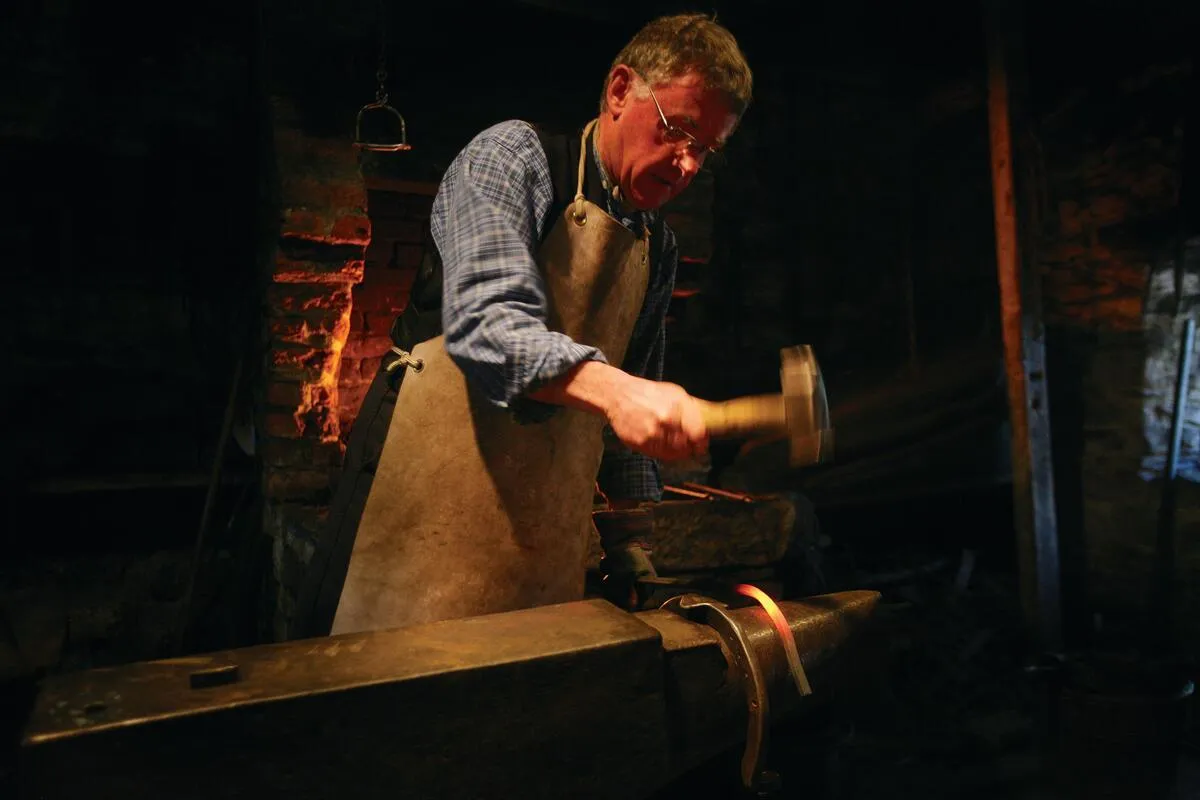 Ulster American Folk Park blacksmith, Omagh, County Tyrone