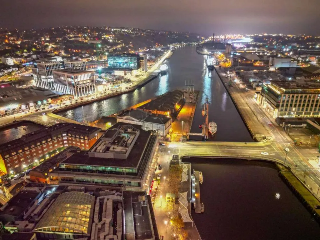 Cork City by night - Courtesy Fáilte Ireland