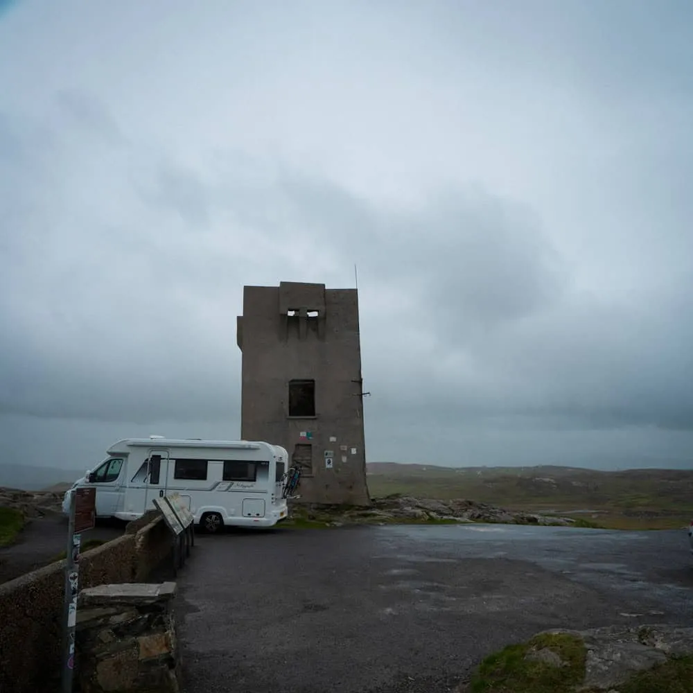 A campervan at Malin Head
