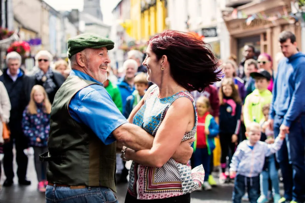 Two people dancing at the Fleadh Ennis 2016 (Copyright Tourism Ireland)