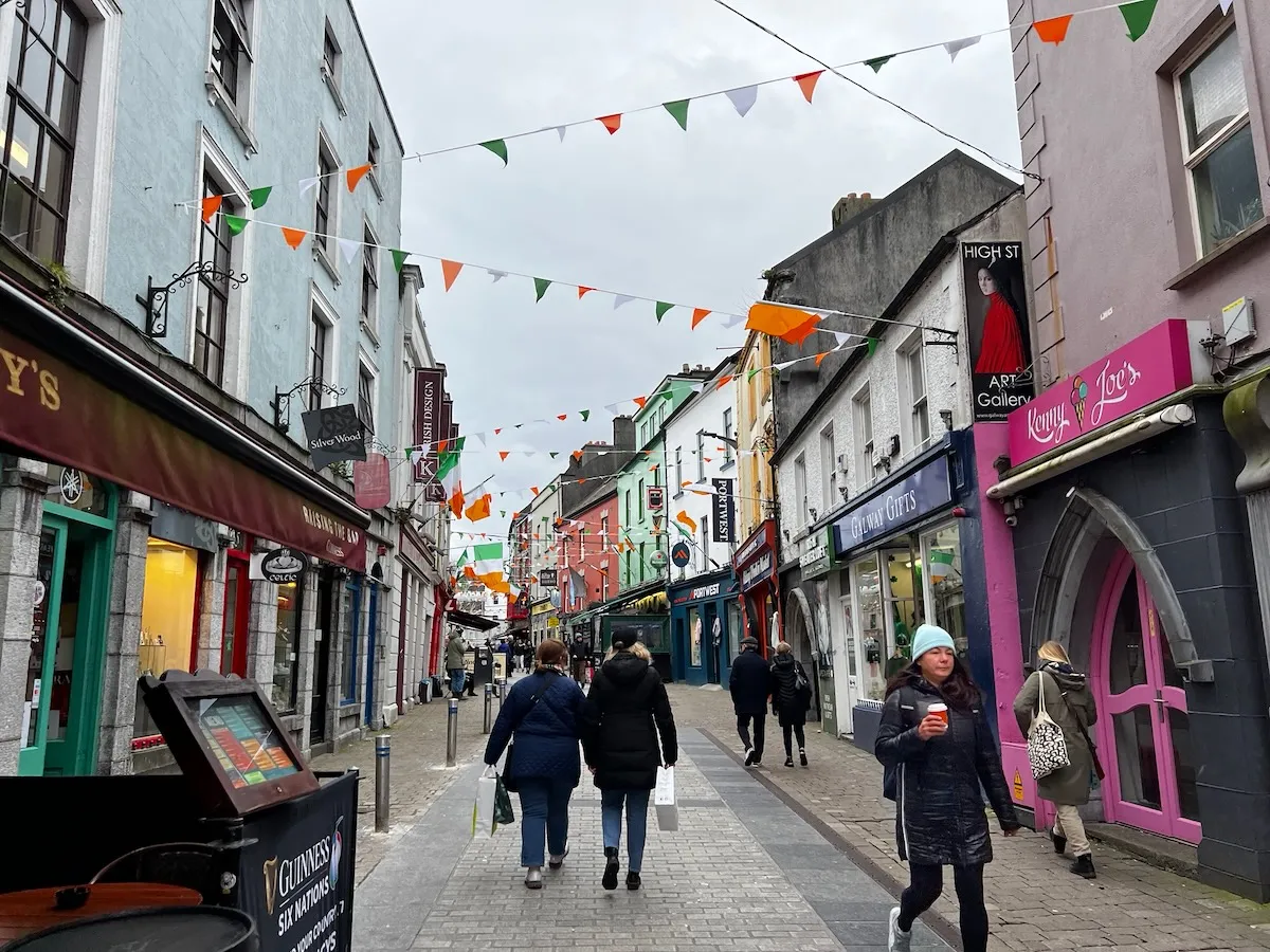 Galway city's Long Walk along the harbour
