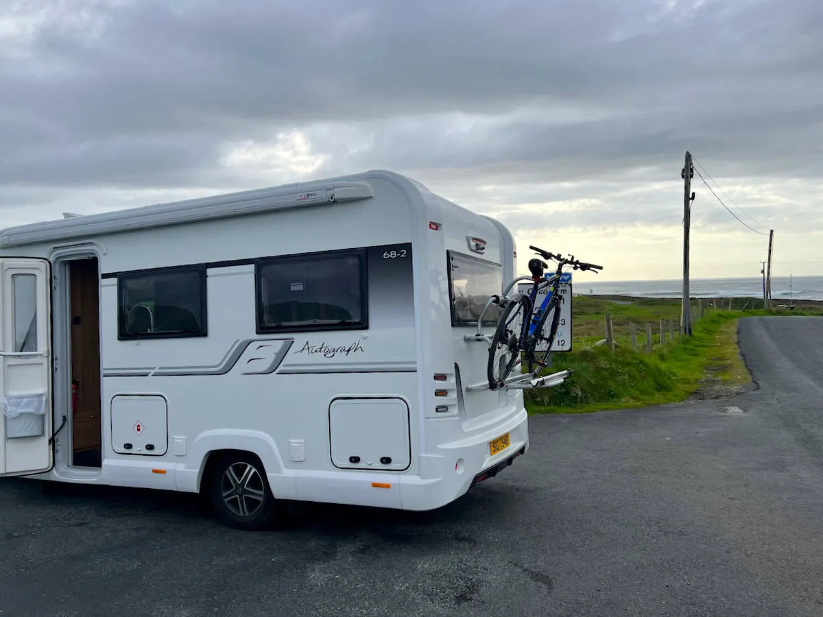 A campervan at Fanad Head