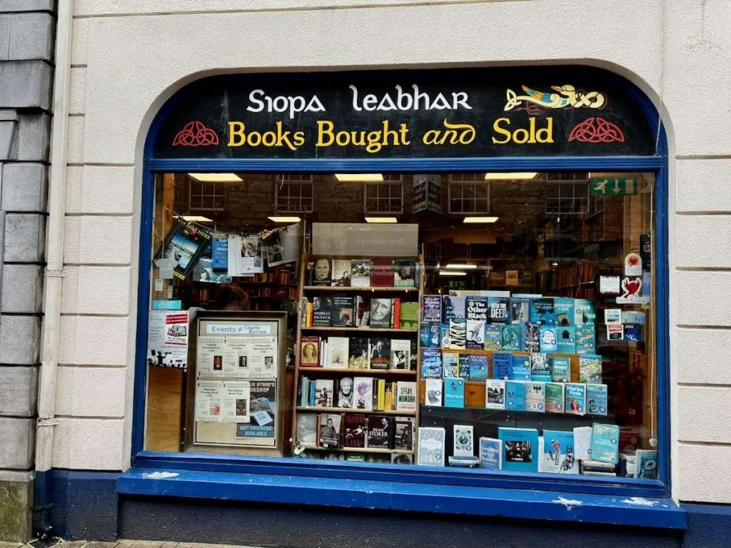 Exterior of a bookshop in Galway city 