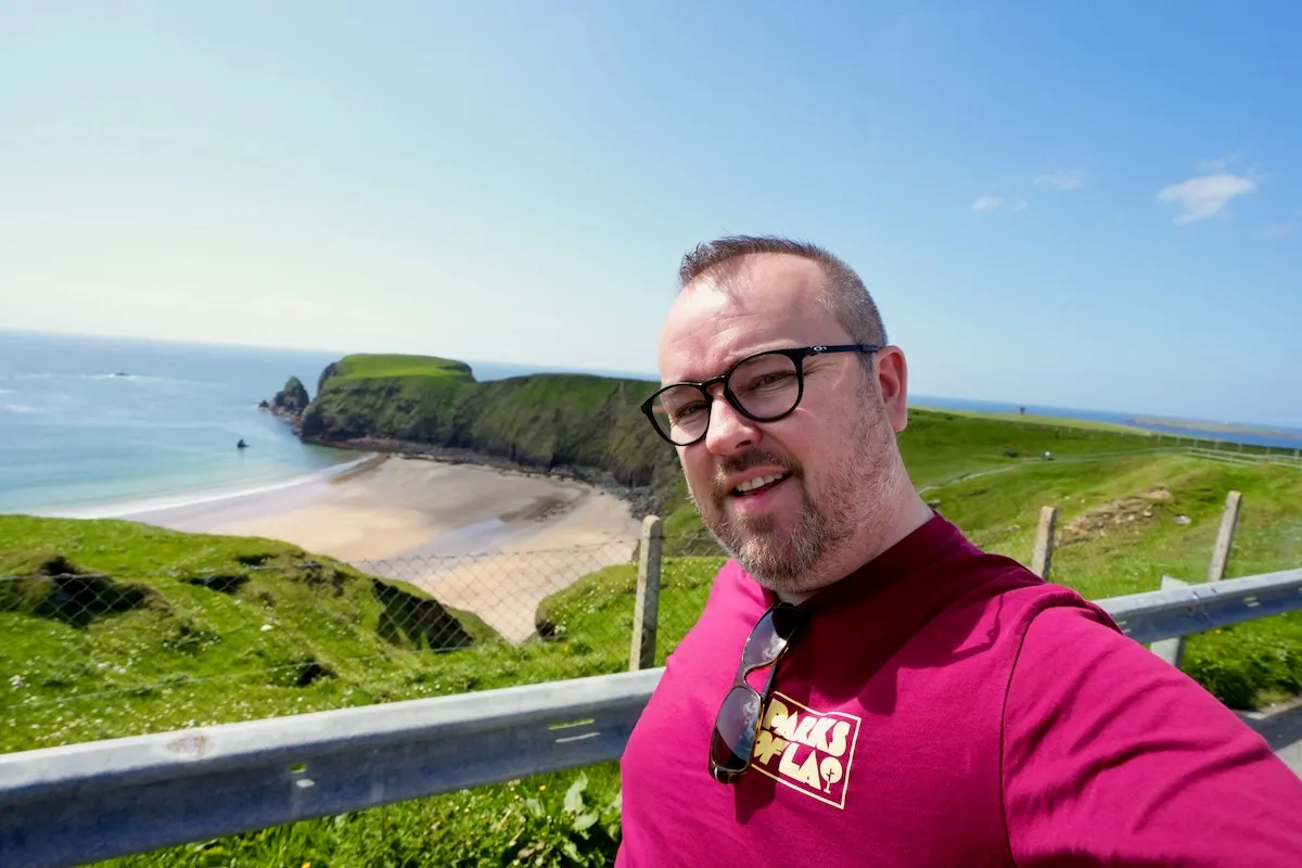 Patrick Hughes at the Irish coast