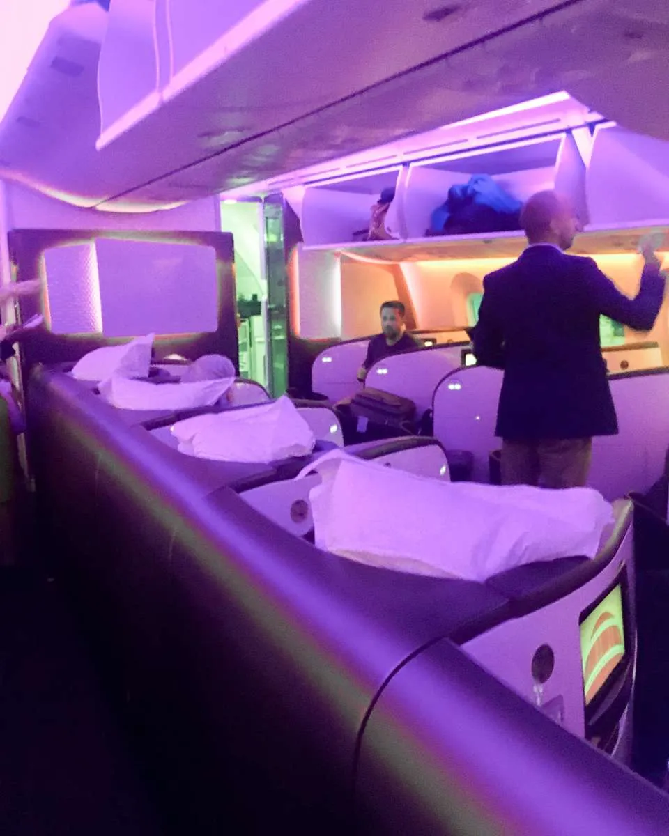 The Virgin Atlantic Upper Class cabin. 
