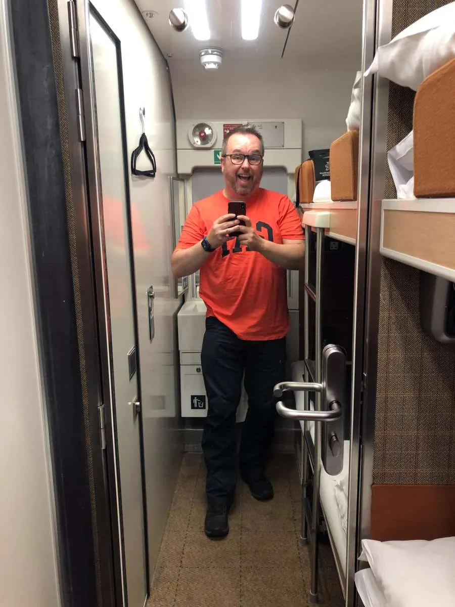 Patrick Hughes in a Classic Room on the Caledonian Sleeper