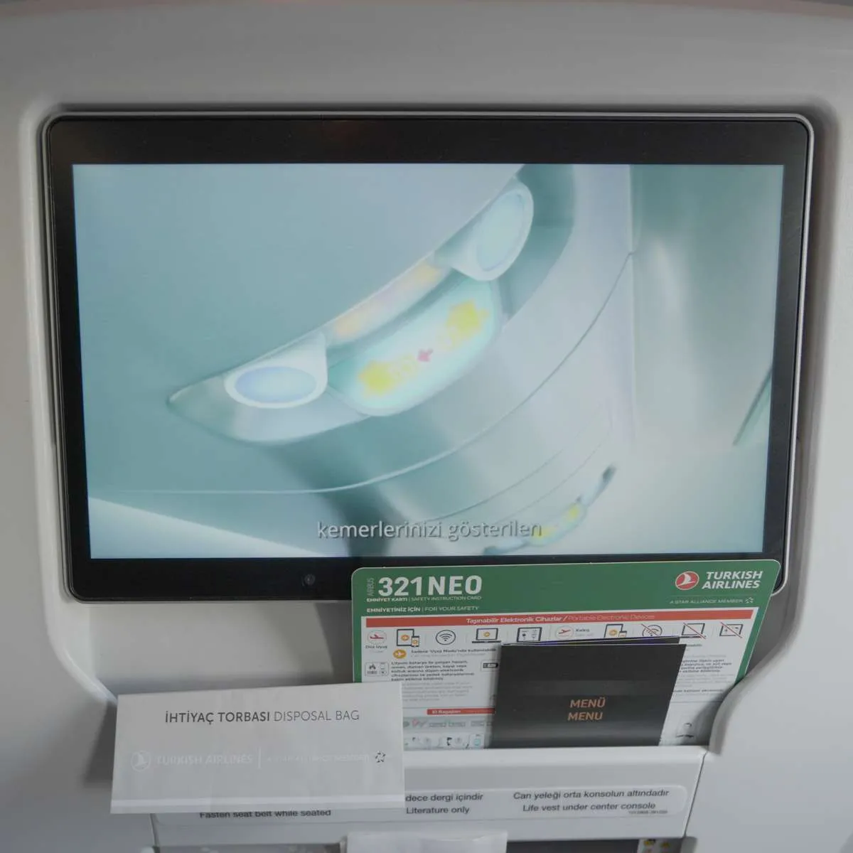 The IFE or screen on board Turkish airlines is quite large in business class! 