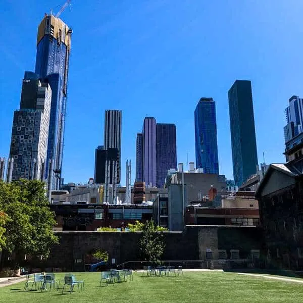 Downtown Melbourne, Australia. Photograph copyright Patrick Hughes