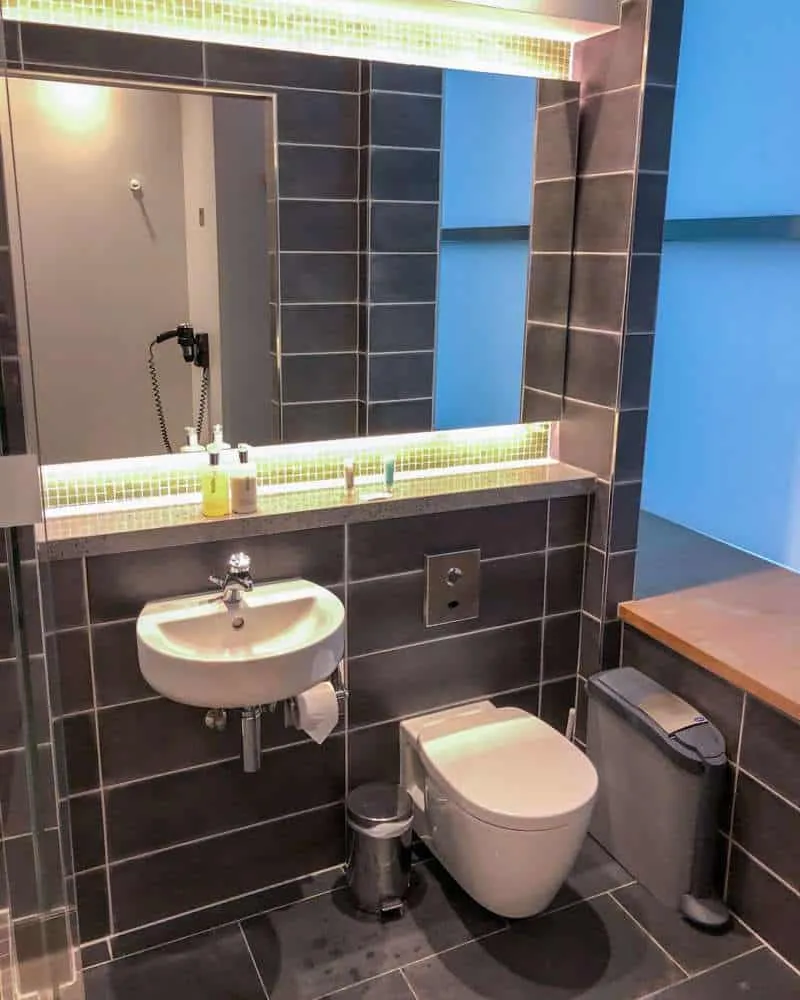 Toilet facilities at the Aer Lingus Revival Lounge 