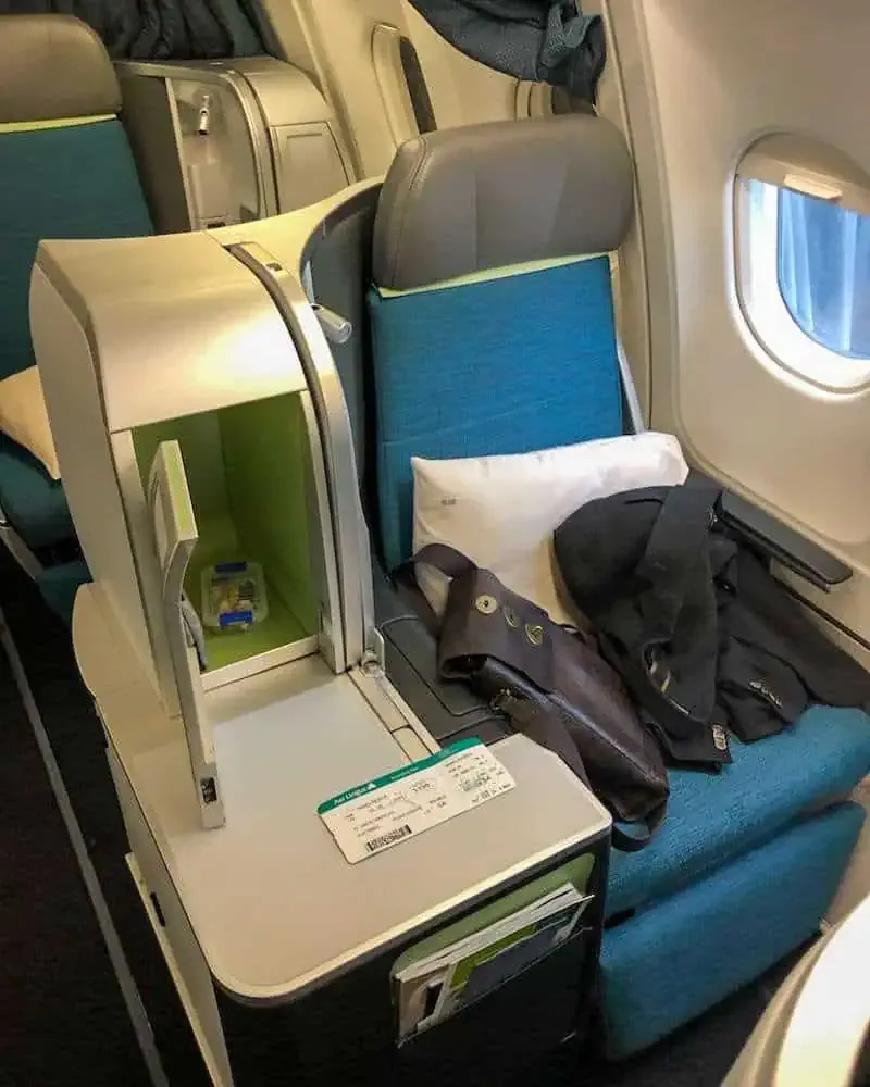 Aer Lingus lie-flat seat 