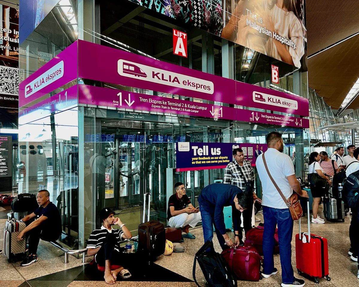 Signs for the KLIA Ekspres