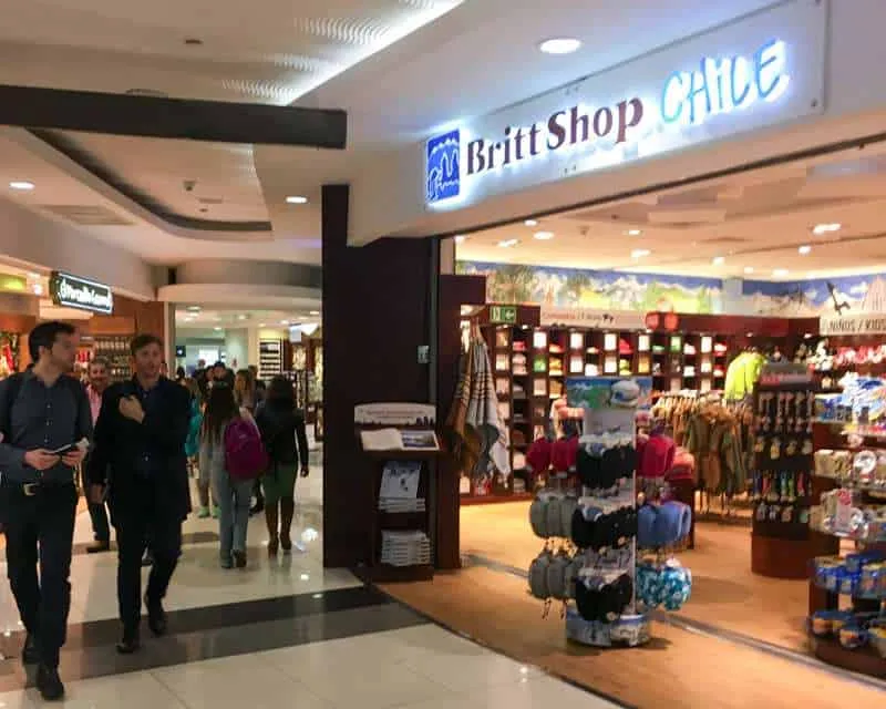 Britt Shop Chile at Santiago Airport 