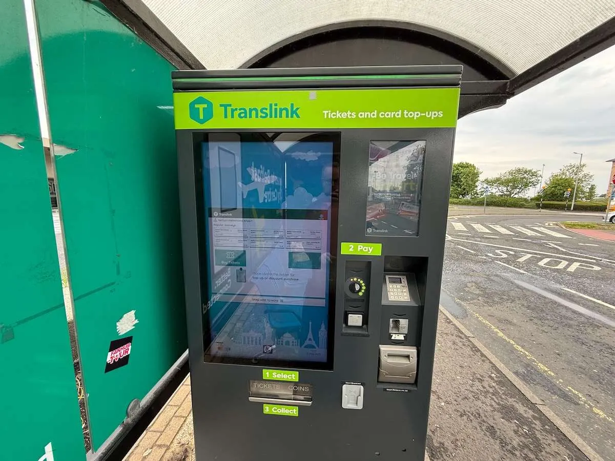 The Translink ticket machine at BFS