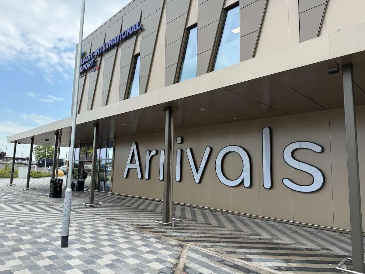 Arrivals area at BFS Belfast International Airport
