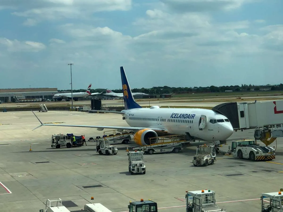 Icelandair Saga Premium cabin on a Boeing 737 Max