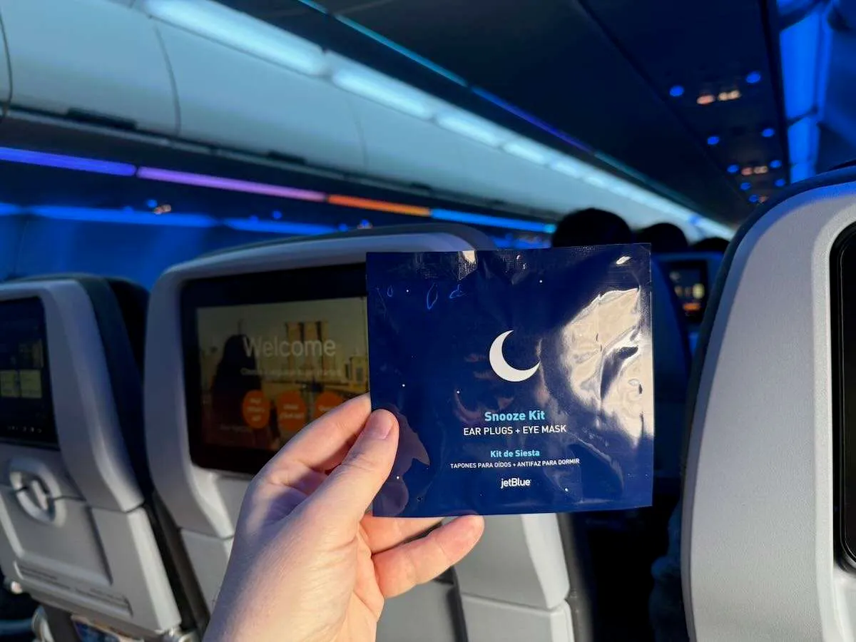 JetBlue's Snooze Kit (amenities) in long haul Economy 