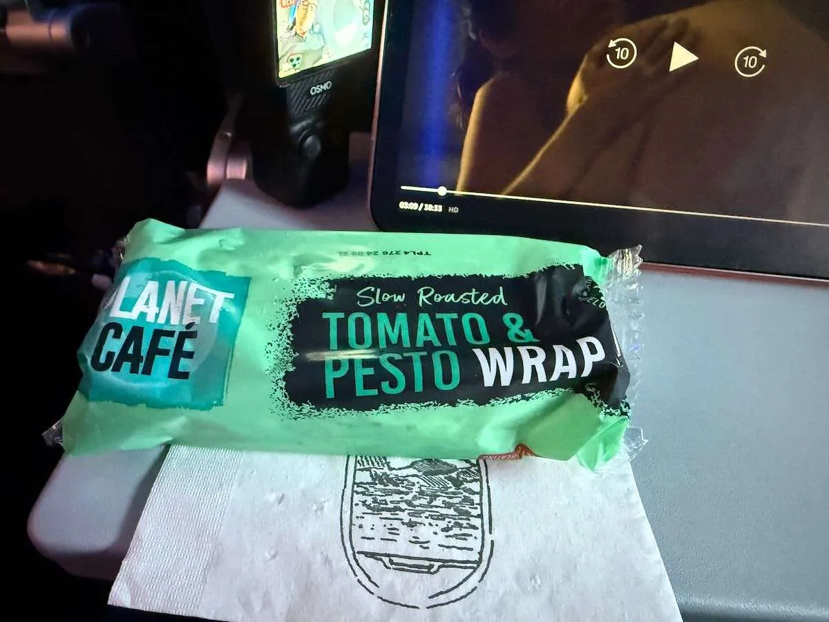 Food service on JetBlue Transatlantic