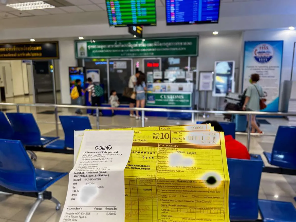 The PP10 form used in Thailand for reclaiming VAT