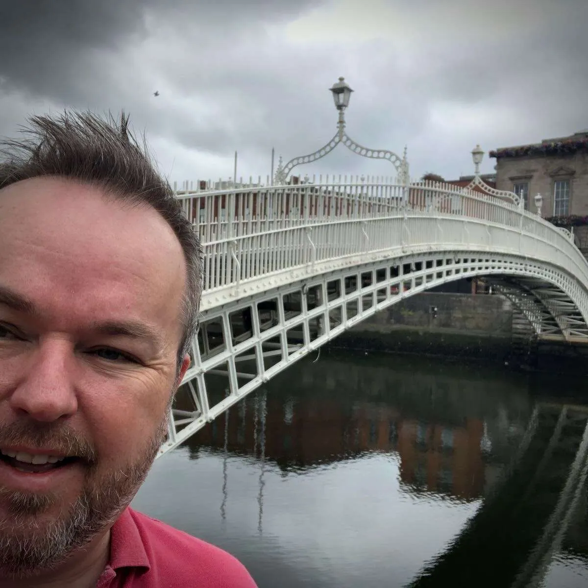 Patrick Hughes at the Hapenny Bridge in Dublin
