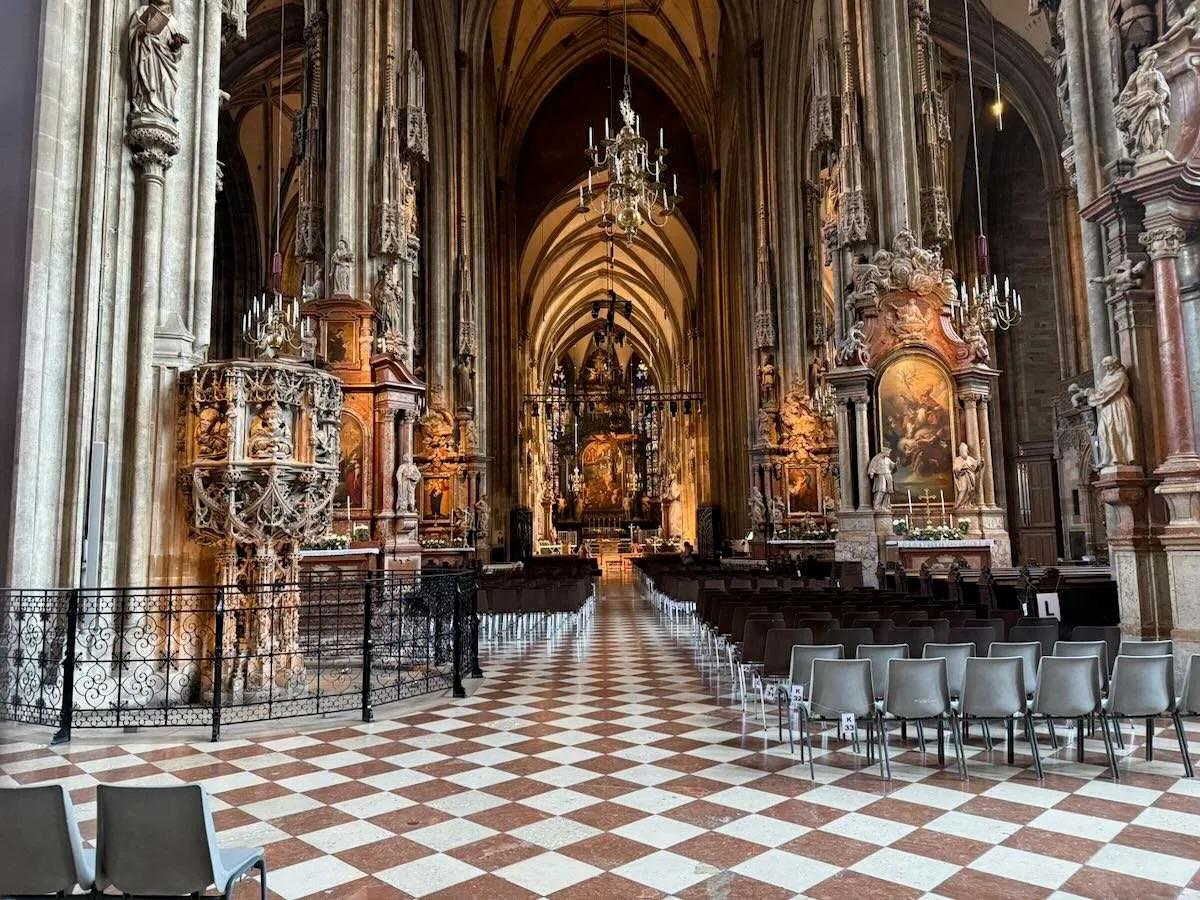 The interior of St Stephen's Cathedral