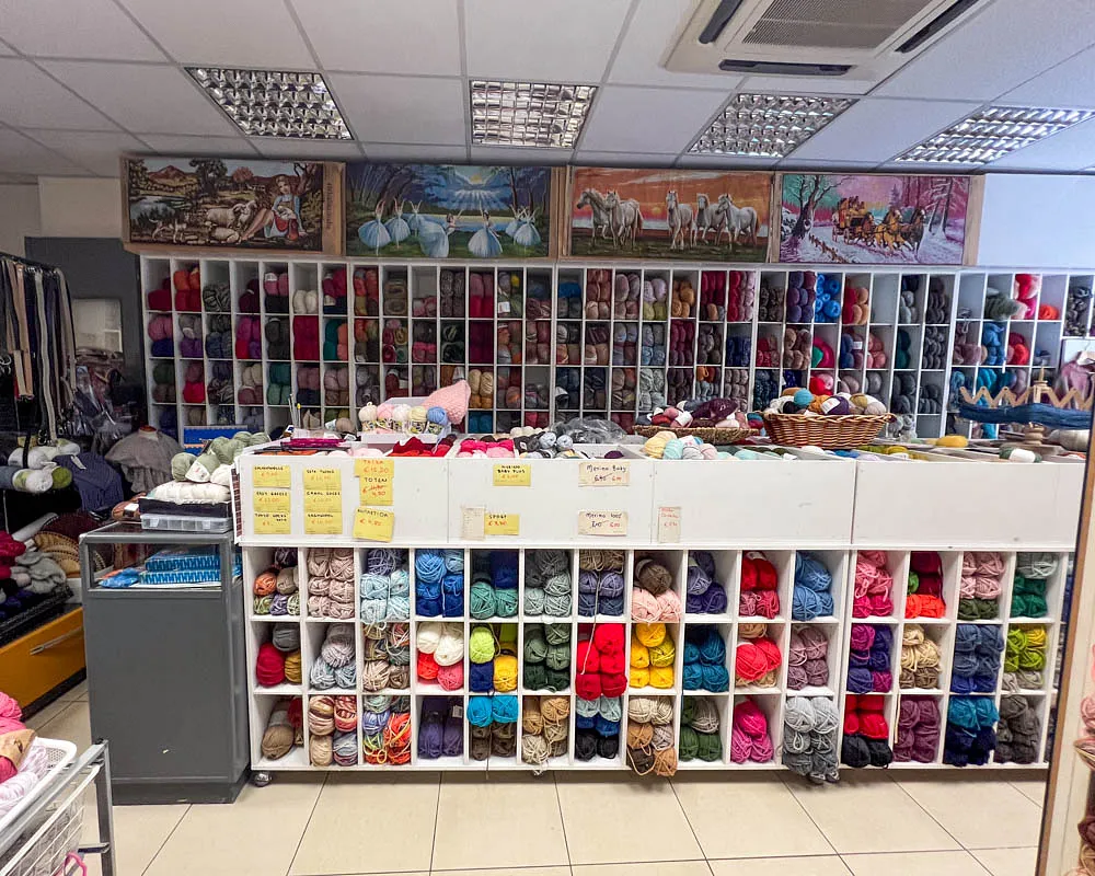 The yarn stash room