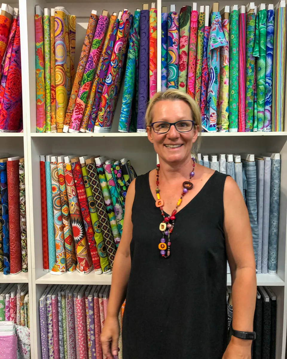 Auditioning fabric colours