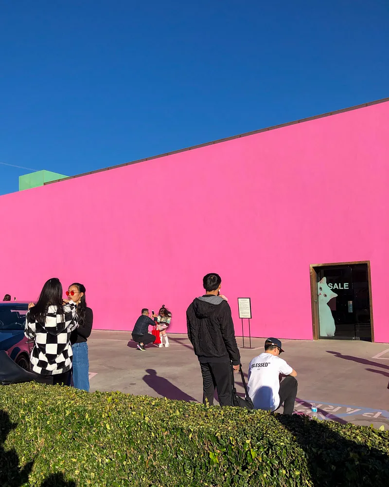 The Paul Smith pink wall on Melrose Avenue