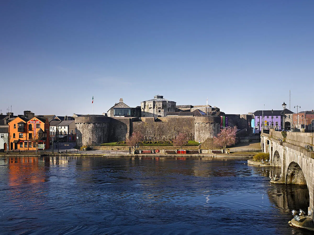 Athlone Castle seen from the Dublin to Galway line
