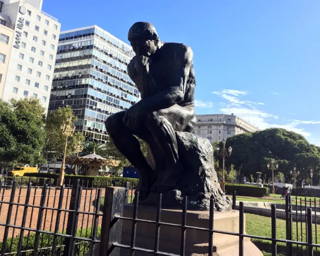 A picture of the thinker by Rodin